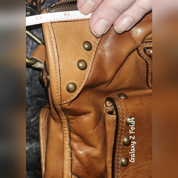 BE&D BROWN LEATHER HANDBAG WITH HANDLES AND CROSS BODY STRAP SUPER CLEAN! - Picture 11 of 16